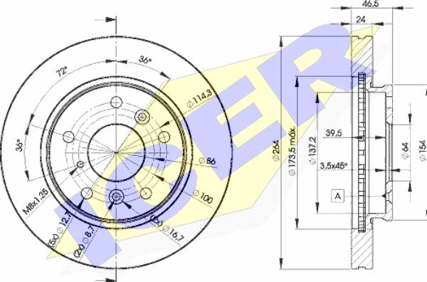 Maxtech 853012.0000 - Kočioni disk www.molydon.hr