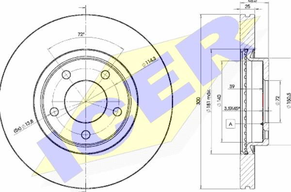 Icer 78BD3273-2 - Kočioni disk www.molydon.hr