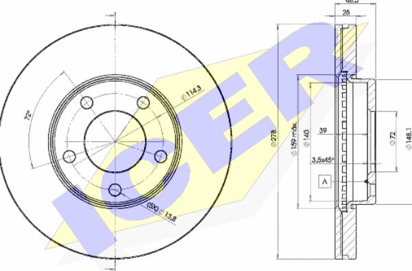 Icer 78BD3272-2 - Kočioni disk www.molydon.hr