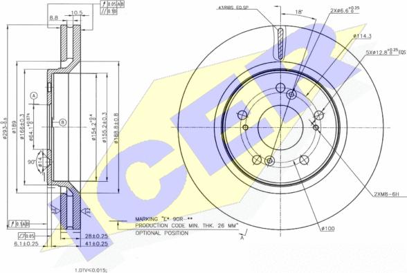 Icer 78BD2950-2 - Kočioni disk www.molydon.hr