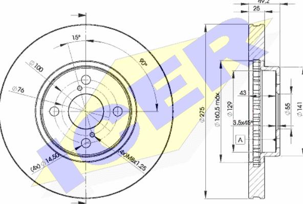 Icer 78BD2080-2 - Kočioni disk www.molydon.hr