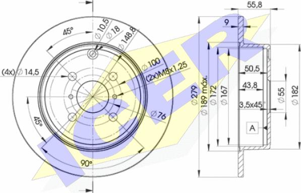 Icer 78BD2081-2 - Kočioni disk www.molydon.hr