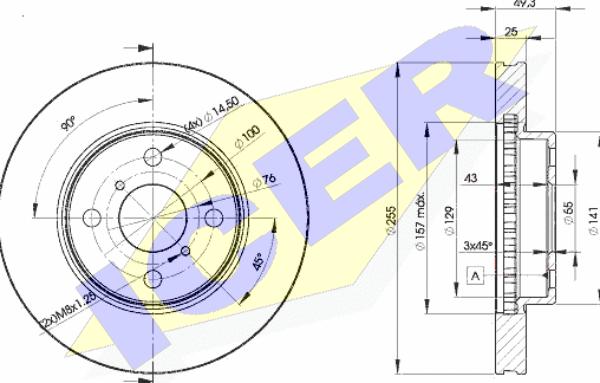 Icer 78BD2100-2 - Kočioni disk www.molydon.hr