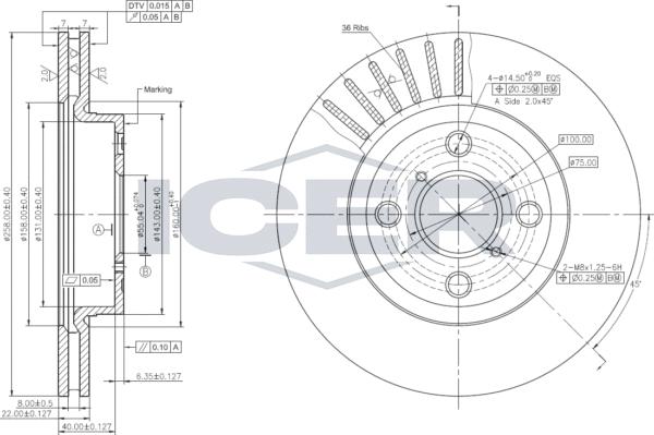 Icer 78BD2894-2 - Kočioni disk www.molydon.hr