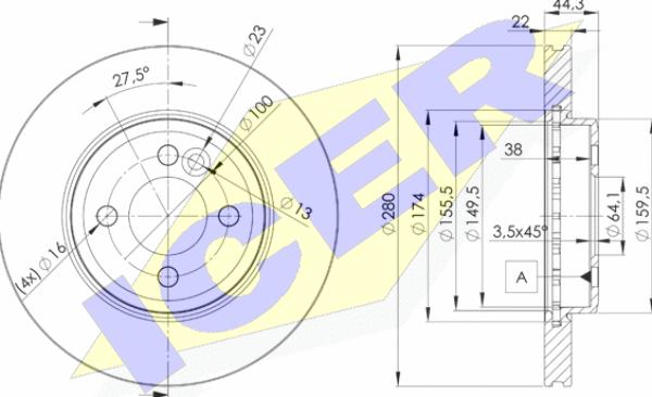 Icer 78BD2893-2 - Kočioni disk www.molydon.hr