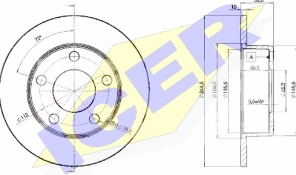 Icer 78BD2800-2 - Kočioni disk www.molydon.hr