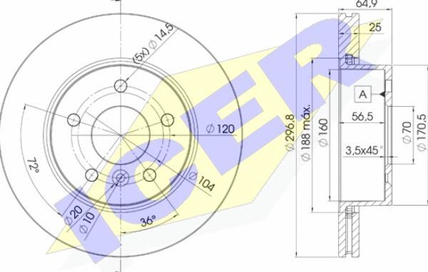 Icer 78BD2817-2 - Kočioni disk www.molydon.hr