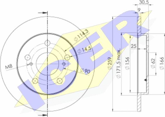 Icer 78BD2889-2 - Kočioni disk www.molydon.hr