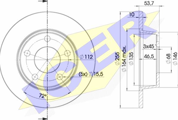 Icer 78BD2880-2 - Kočioni disk www.molydon.hr