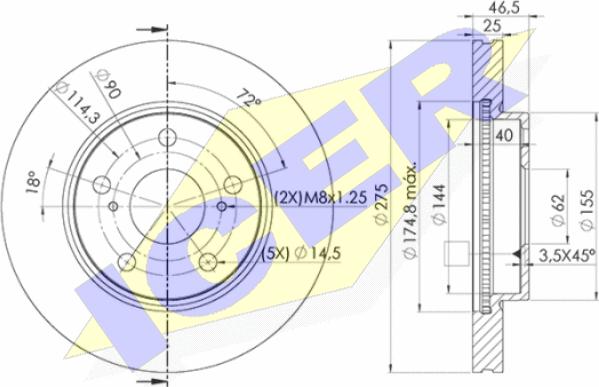 Icer 78BD2881-2 - Kočioni disk www.molydon.hr