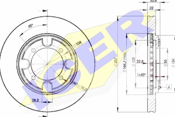 Icer 78BD2830-2 - Kočioni disk www.molydon.hr