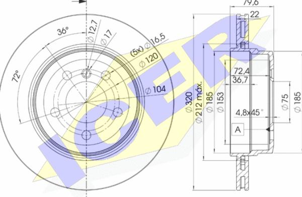 Icer 78BD2218-2 - Kočioni disk www.molydon.hr