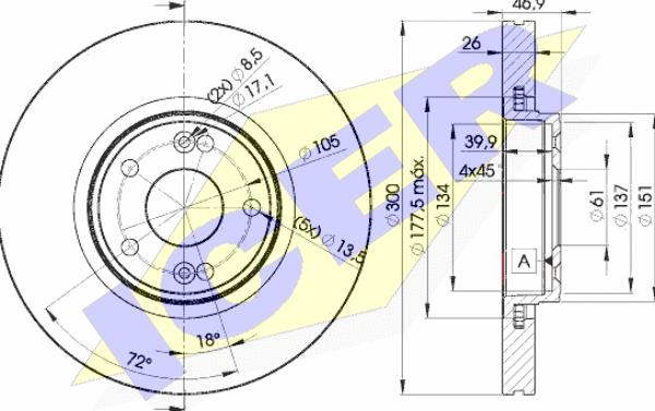 Icer 78BD2235-2 - Kočioni disk www.molydon.hr