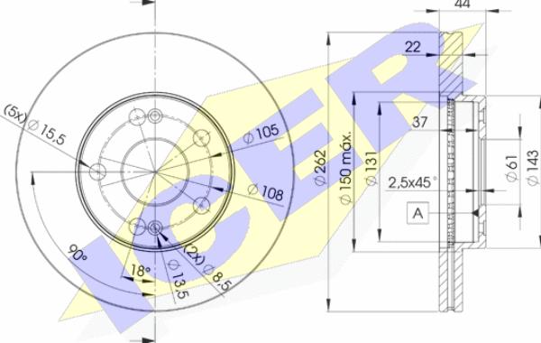 Icer 78BD2233-2 - Kočioni disk www.molydon.hr