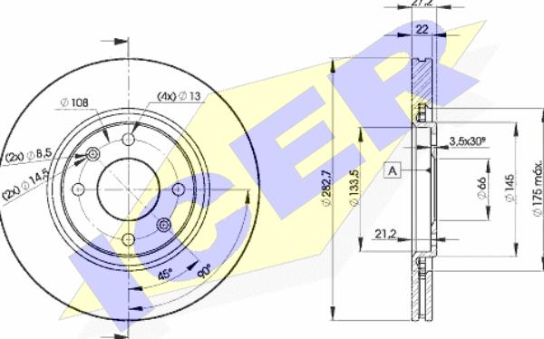 Icer 78BD7810-2 - Kočioni disk www.molydon.hr