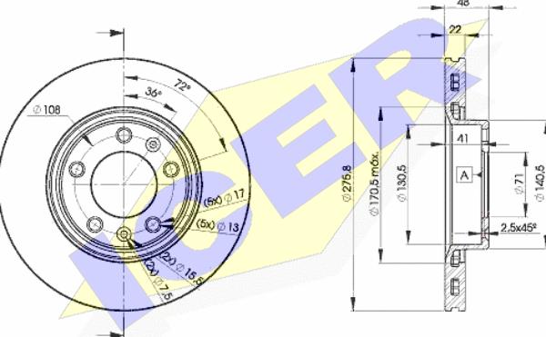 Icer 78BD7322-2 - Kočioni disk www.molydon.hr