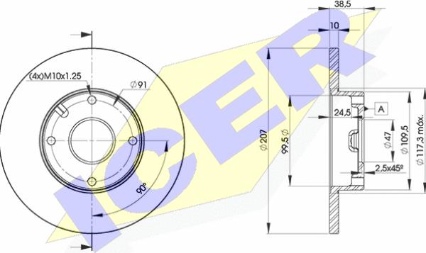 Icer 78BD7702-2 - Kočioni disk www.molydon.hr