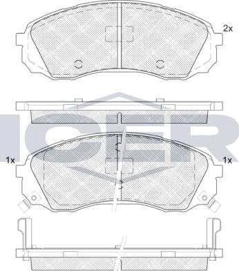 Icer LM1911 - Komplet Pločica, disk-kočnica www.molydon.hr