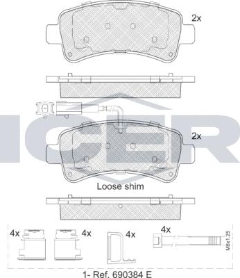 Icer LM2240 - Komplet Pločica, disk-kočnica www.molydon.hr