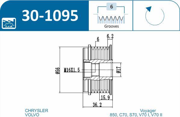 IJS GROUP 30-1095 - Remenica, alternator www.molydon.hr