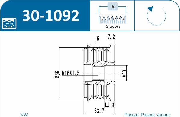 IJS GROUP 30-1092 - Remenica, alternator www.molydon.hr