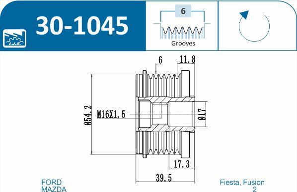 IJS GROUP 30-1045 - Remenica, alternator www.molydon.hr