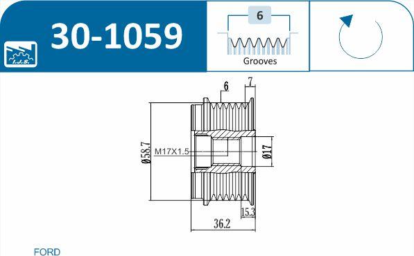 IJS GROUP 30-1059 - Remenica, alternator www.molydon.hr