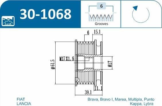 IJS GROUP 30-1068 - Remenica, alternator www.molydon.hr