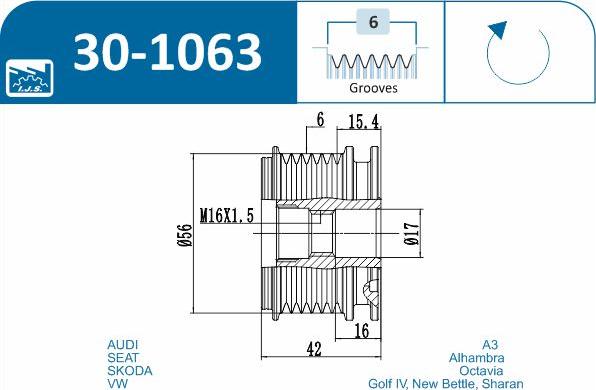 IJS GROUP 30-1063 - Remenica, alternator www.molydon.hr