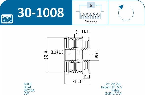 IJS GROUP 30-1008 - Remenica, alternator www.molydon.hr