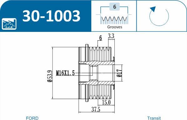 IJS GROUP 30-1003 - Remenica, alternator www.molydon.hr