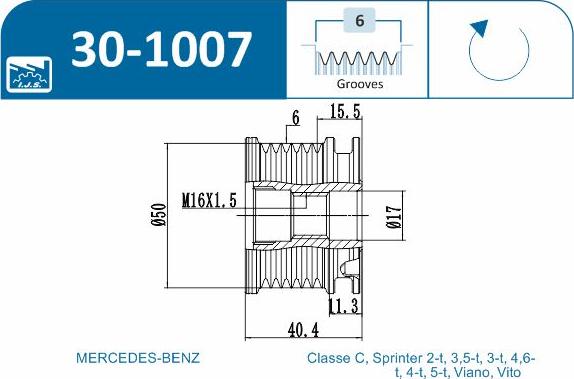 IJS GROUP 30-1007 - Remenica, alternator www.molydon.hr