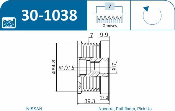 IJS GROUP 30-1038 - Remenica, alternator www.molydon.hr