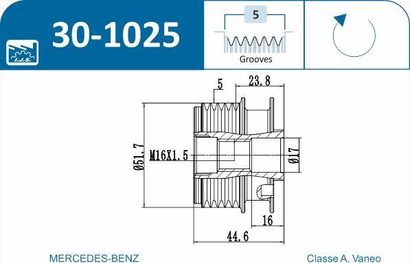 IJS GROUP 30-1025 - Remenica, alternator www.molydon.hr