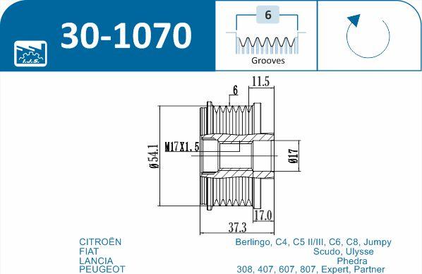 IJS GROUP 30-1070 - Remenica, alternator www.molydon.hr