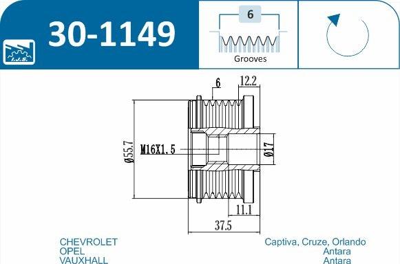 IJS GROUP 30-1149 - Remenica, alternator www.molydon.hr