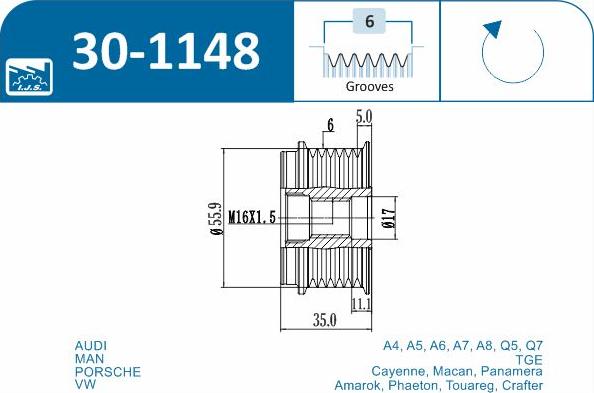 IJS GROUP 30-1148 - Remenica, alternator www.molydon.hr