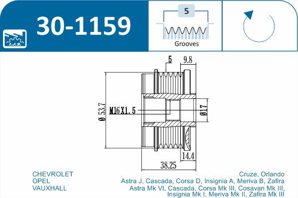 IJS GROUP 30-1159 - Remenica, alternator www.molydon.hr