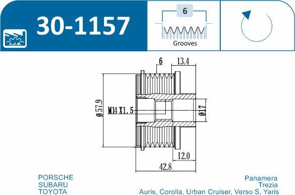 IJS GROUP 30-1157 - Remenica, alternator www.molydon.hr