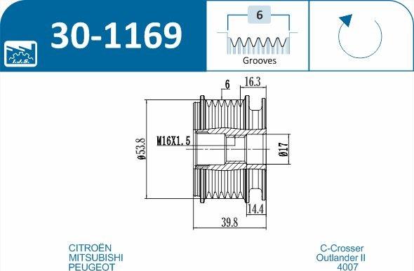 IJS GROUP 30-1169 - Remenica, alternator www.molydon.hr