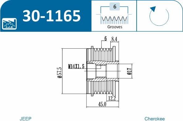 IJS GROUP 30-1165 - Remenica, alternator www.molydon.hr