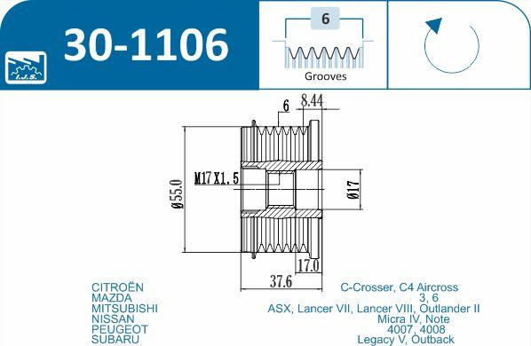 IJS GROUP 30-1106 - Remenica, alternator www.molydon.hr