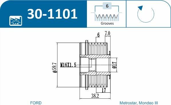 IJS GROUP 30-1101 - Remenica, alternator www.molydon.hr