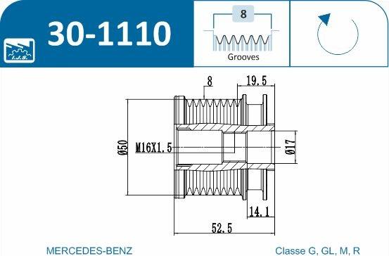 IJS GROUP 30-1110 - Remenica, alternator www.molydon.hr