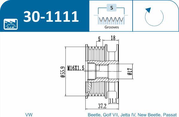 IJS GROUP 30-1111 - Remenica, alternator www.molydon.hr