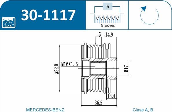 IJS GROUP 30-1117 - Remenica, alternator www.molydon.hr