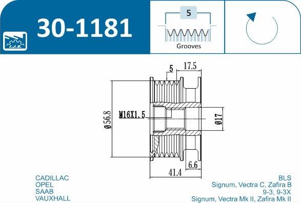 IJS GROUP 30-1181 - Remenica, alternator www.molydon.hr