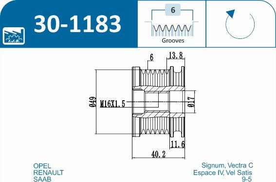 IJS GROUP 30-1183 - Remenica, alternator www.molydon.hr