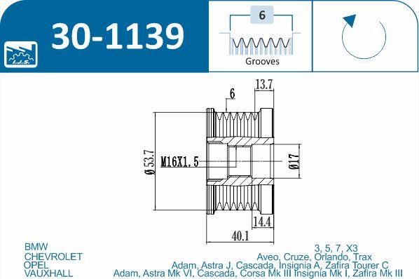 IJS GROUP 30-1139 - Remenica, alternator www.molydon.hr