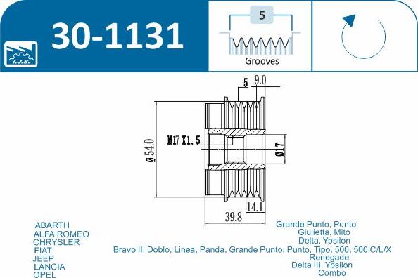 IJS GROUP 30-1131 - Remenica, alternator www.molydon.hr